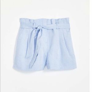 LOFT - NWT - Linen blend tie waist shorts